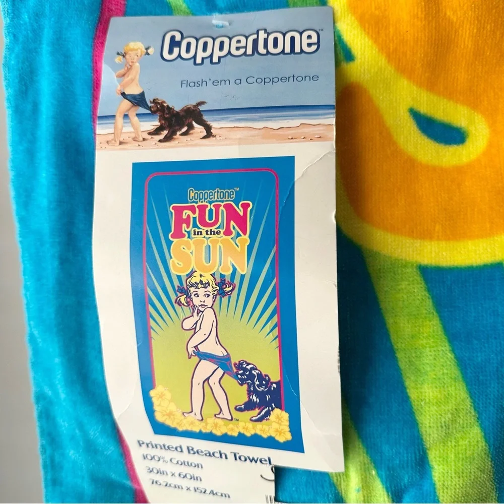 Coppertone Sunscreen Beach Towel